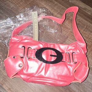 Metallic Light Pink Ruffle Shoulder Bag Purse JC Fashion